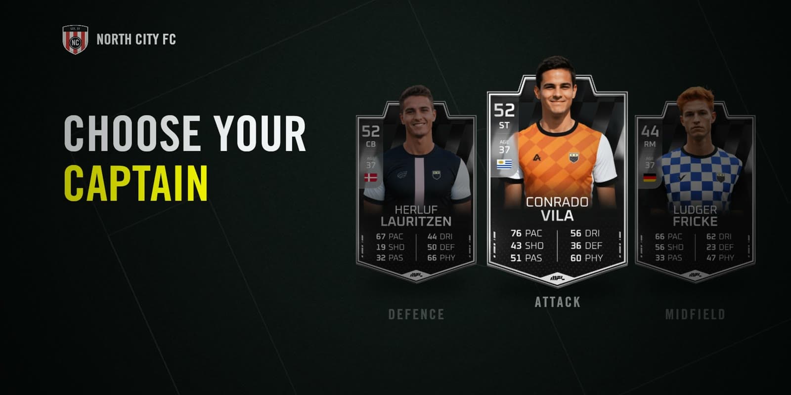 Choosing your captain from your three founding signings