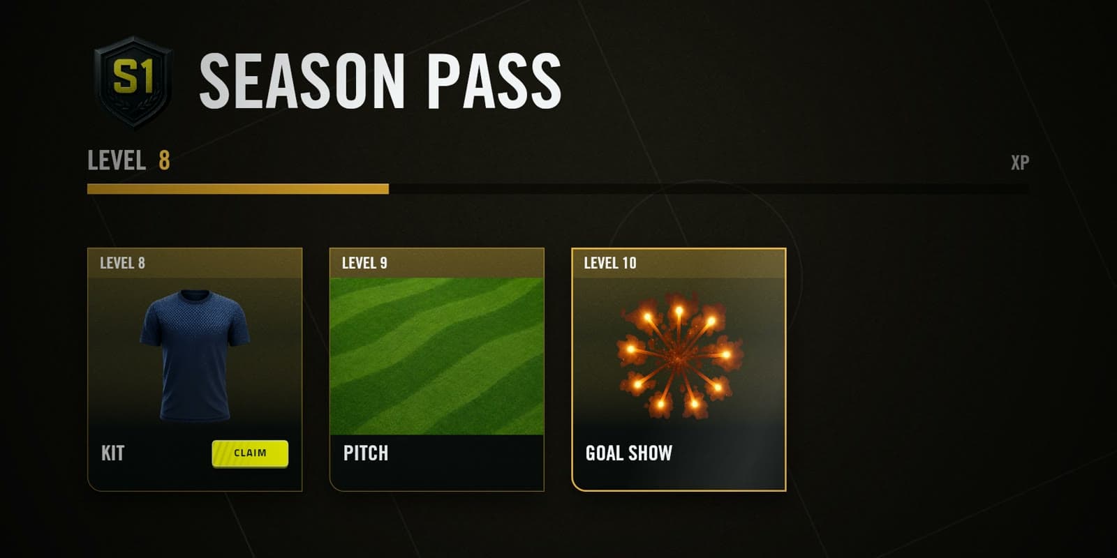 The Season Pass track: a kit, a pitch and a goal show to unlock