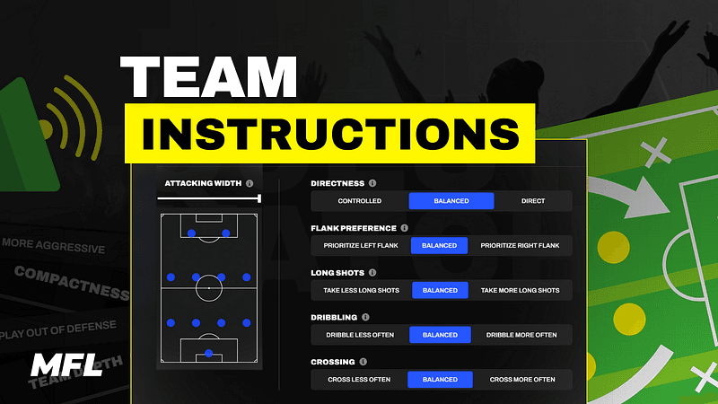 Changing the Tactical Game: Introducing Team Instructions!